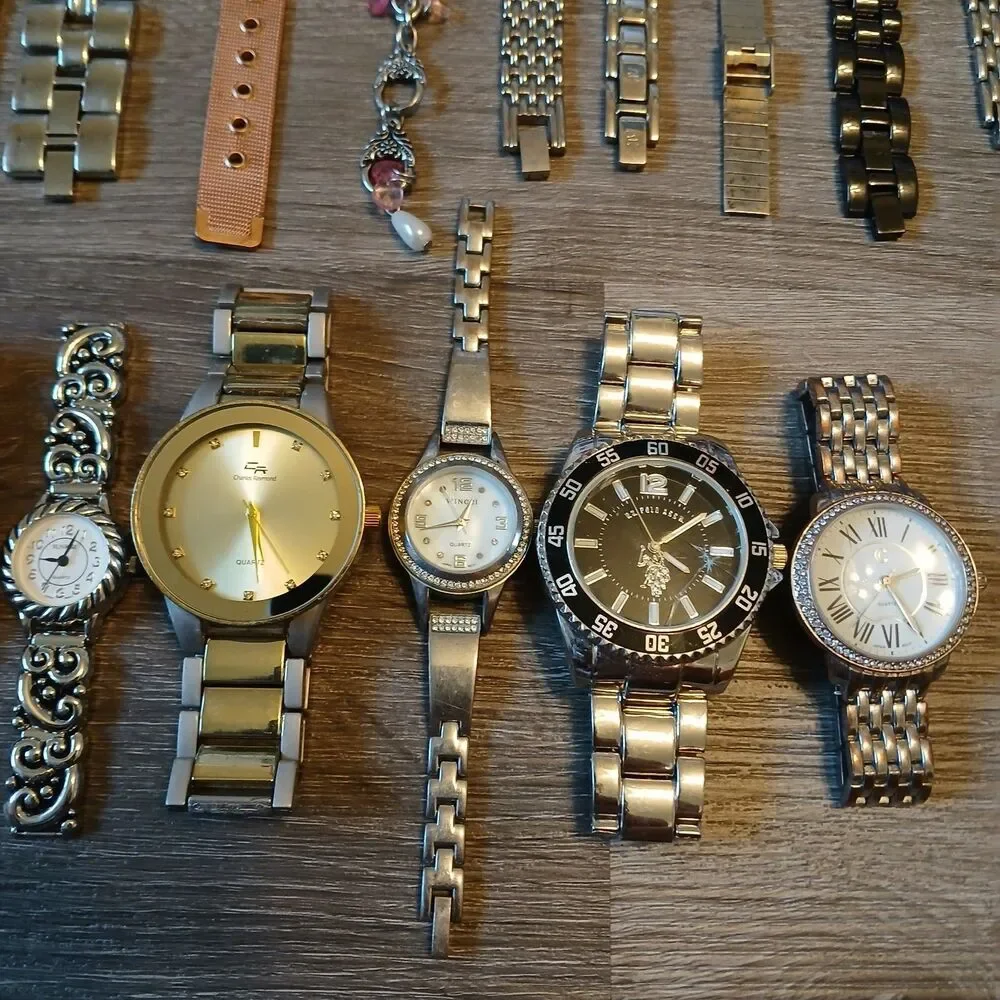 Lot 35+ Watches Parts/Repair ALL Metal Timex Relic Anne Klein Avenue Rumours